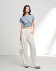 EP YAYING Blue Stripe Essential Tee