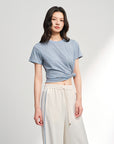 EP YAYING Blue Stripe Essential Tee