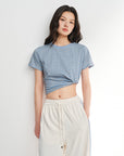 EP YAYING Blue Stripe Essential Tee