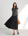 EP YAYING Black A-Line Skirt