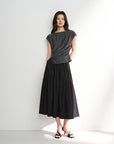 EP YAYING Black A-Line Skirt