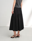 EP YAYING Black A-Line Skirt