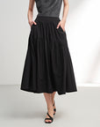 EP YAYING Black A-Line Skirt