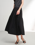EP YAYING Black A-Line Skirt