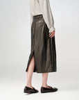 EP YAYING Mini A-Line PU Leather Skirt
