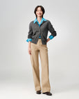 EP YAYING High-Waist Relaxed Straight-Leg Jeans