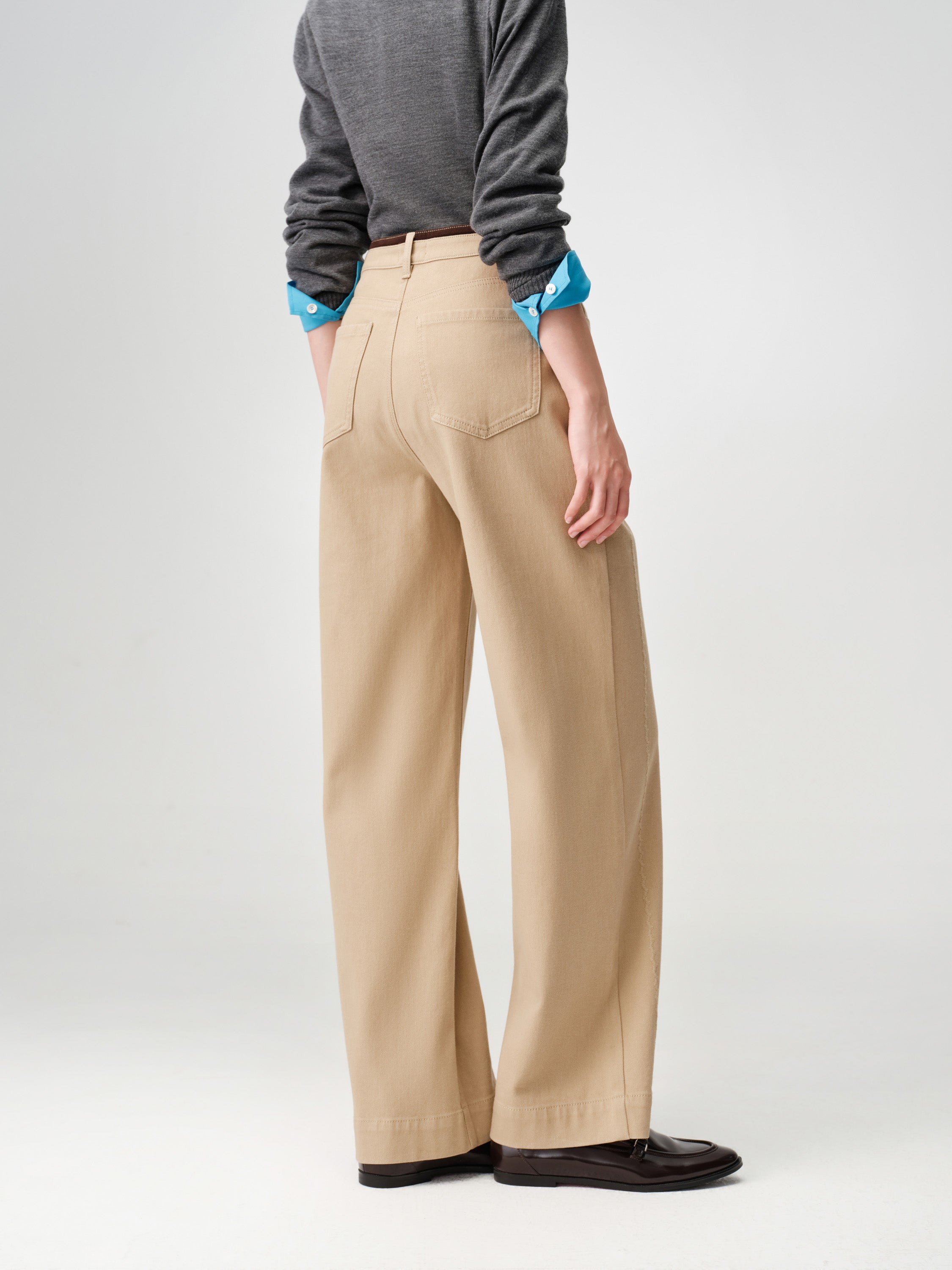 EP YAYING High-Waist Relaxed Straight-Leg Jeans