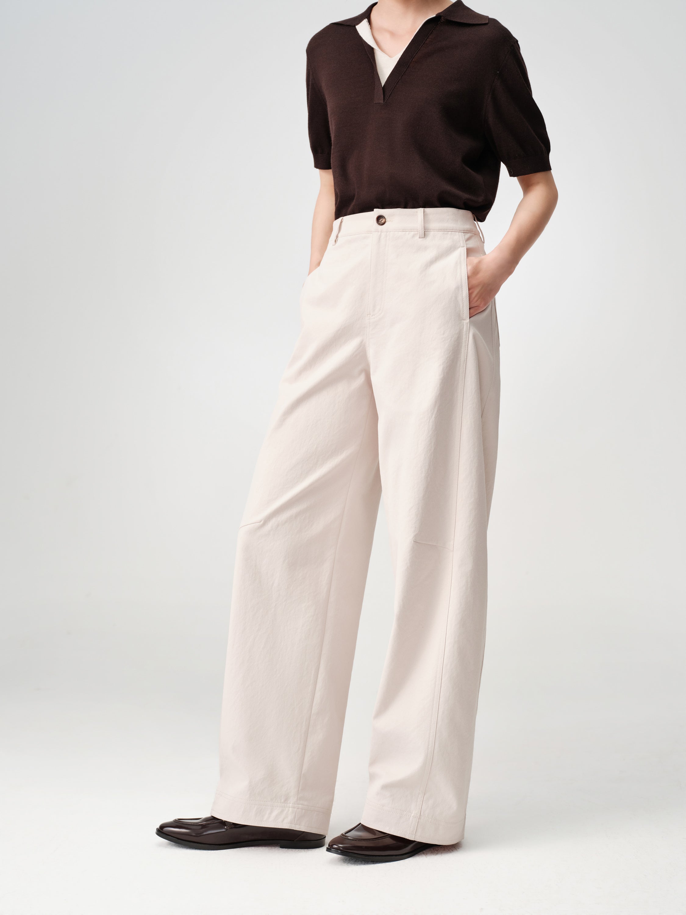 EP YAYING Scimitar-Cut Trousers
