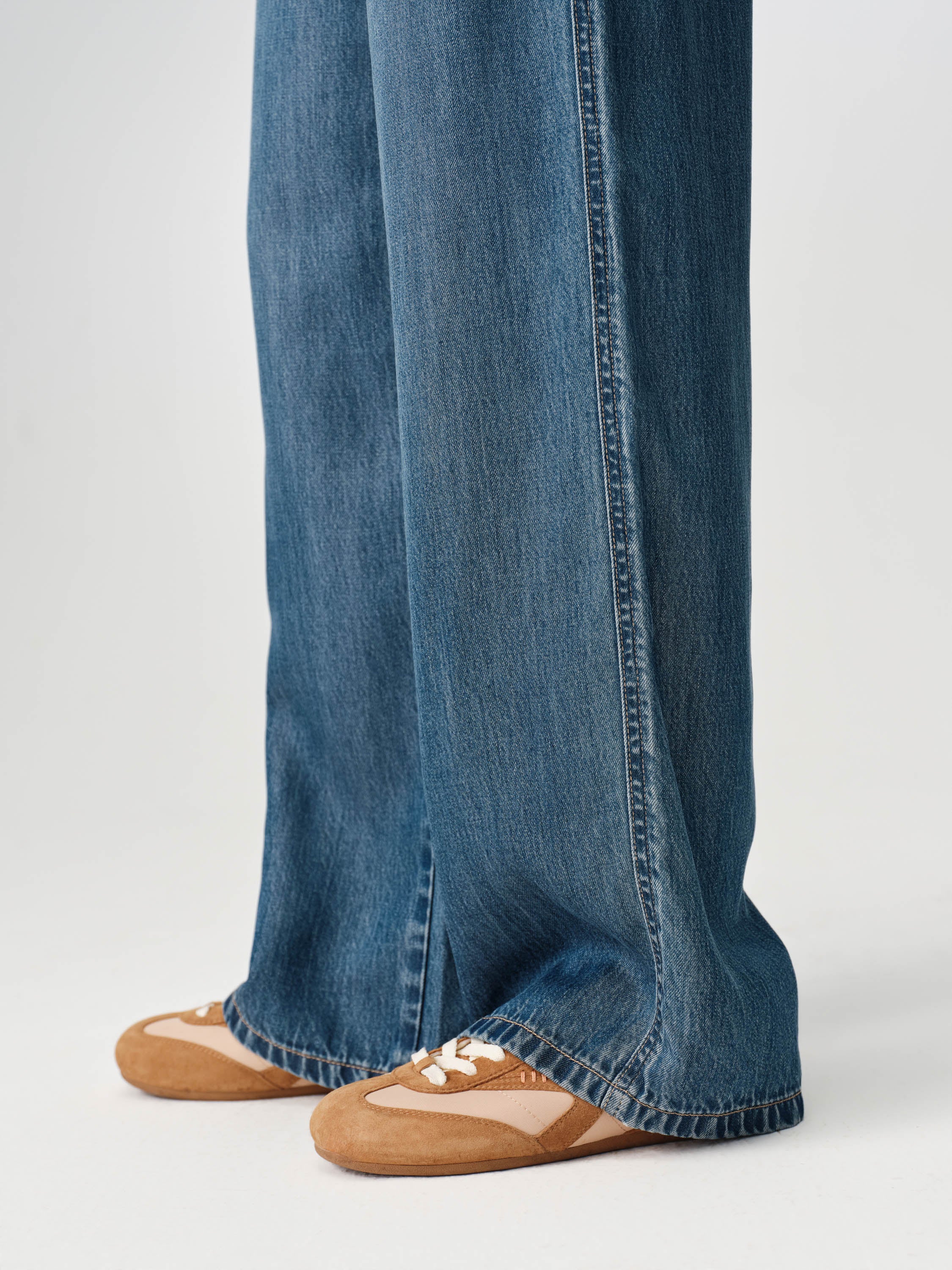 EP Yaying TENCEL Soft Denim Straight-Leg Jeans