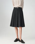 EP YAYING Over-Knee A-Line Pleated Skirt