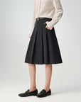 EP YAYING Over-Knee A-Line Pleated Skirt