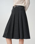 EP YAYING Over-Knee A-Line Pleated Skirt