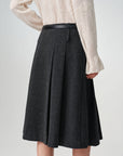 EP YAYING Over-Knee A-Line Pleated Skirt