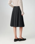EP YAYING Over-Knee A-Line Pleated Skirt
