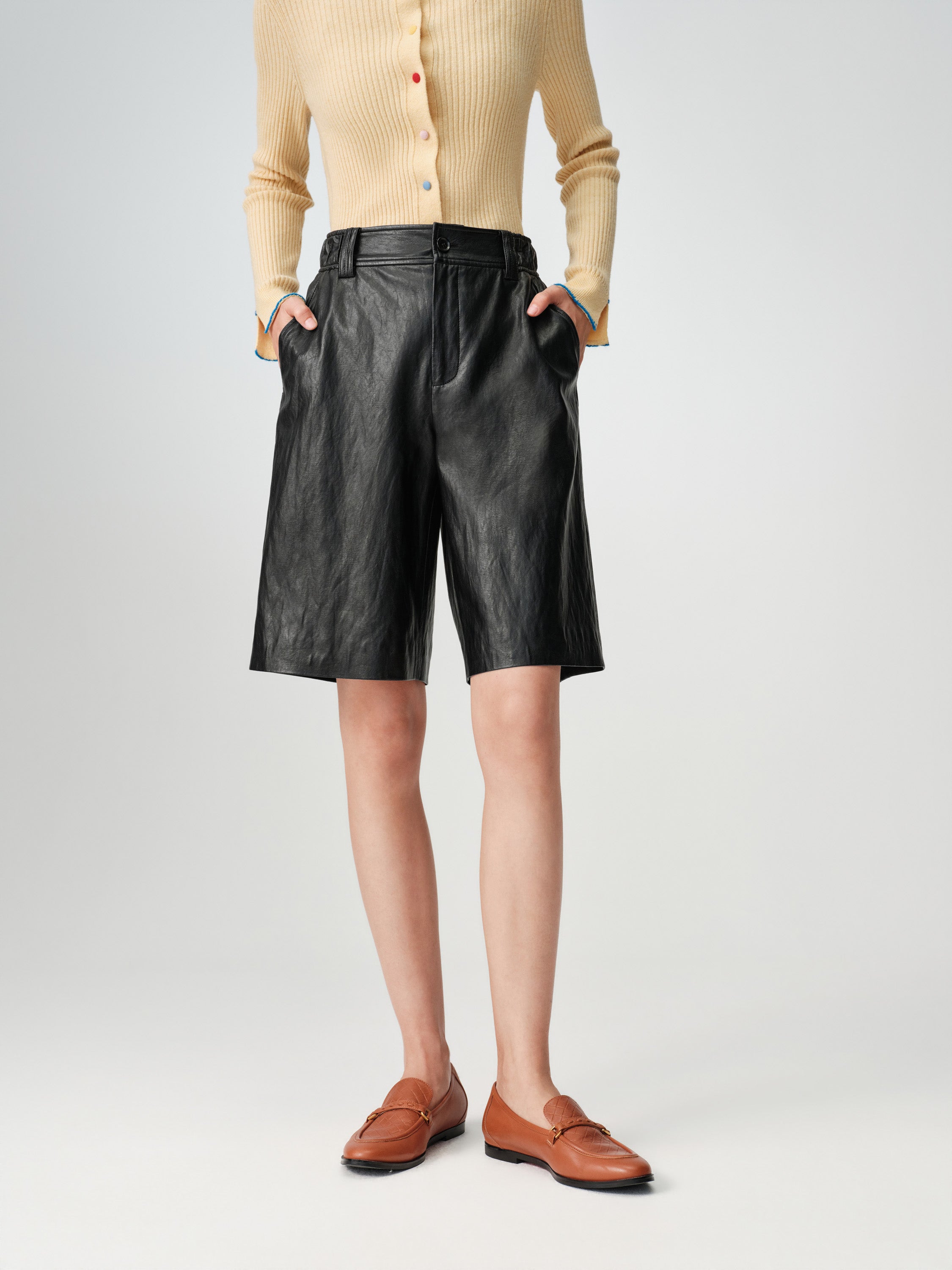 EP YAYING Leather Shorts