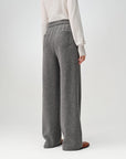 EP YAYING Soft Cashmere Double-Knit Straight-Leg Pants