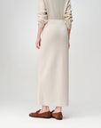 EP YAYING Wool White Knit Skirt