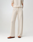 EP YAYING 100% Cashmere Relaxed Wide-Leg Knit Pants