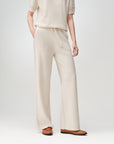 EP YAYING 100% Cashmere Relaxed Wide-Leg Knit Pants