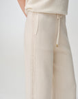 EP YAYING 100% Cashmere Relaxed Wide-Leg Knit Pants