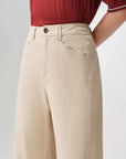 EP YAYING Cotton-Stretch Relaxed Straight-Leg Pants