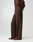 EP YAYING Textured Brushed Straight-Leg Pants