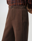 EP YAYING Textured Brushed Straight-Leg Pants