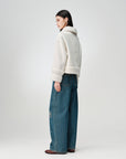 EP YAYING Wool-Cashmere Tweed Short Coat