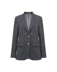 EP YAYING Honeycomb Knit Waisted Fitted Blazer
