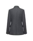 EP YAYING Honeycomb Knit Waisted Fitted Blazer