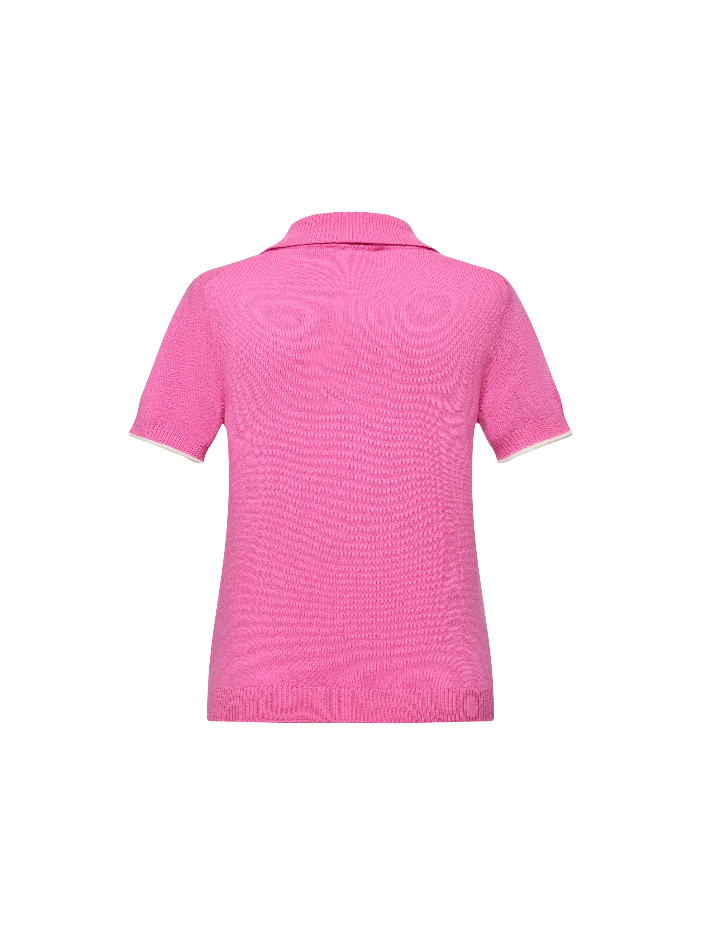 EP YAYING Stand Collar Cashmere Polo Sweater