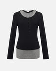 EP YAYING Slim-Fit Knit Base Layer Top EGKAS5507AH