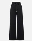 EP YAYING Black Cotton Casual Pants
