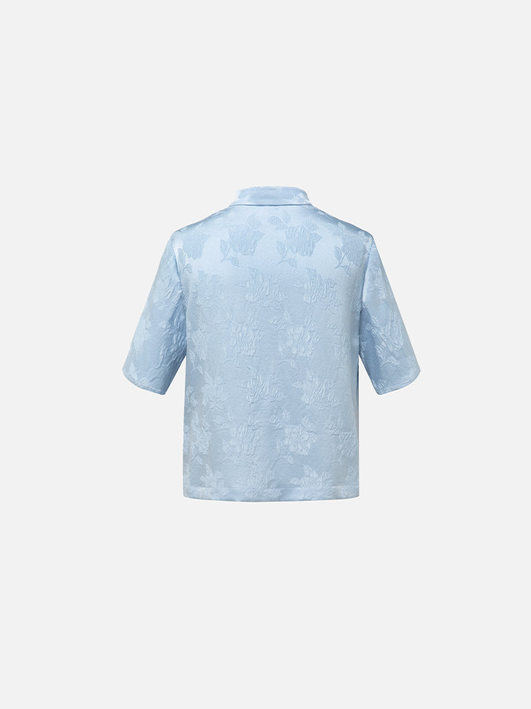 EP YAYING New Chinese Style Silk Shirt