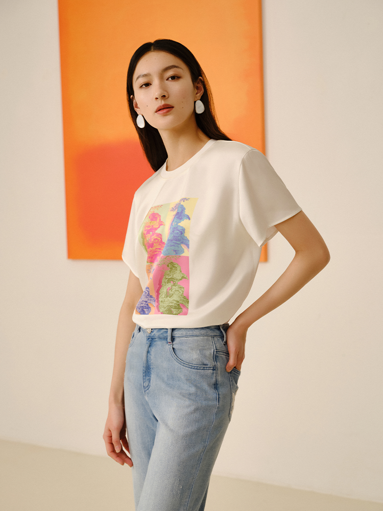 YAYING Crepe T-shirt