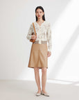 EP YAYING Peony Jacquard Knit Sweater