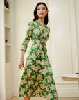 YAYING Silk Floral Dress EPJES4621BG
