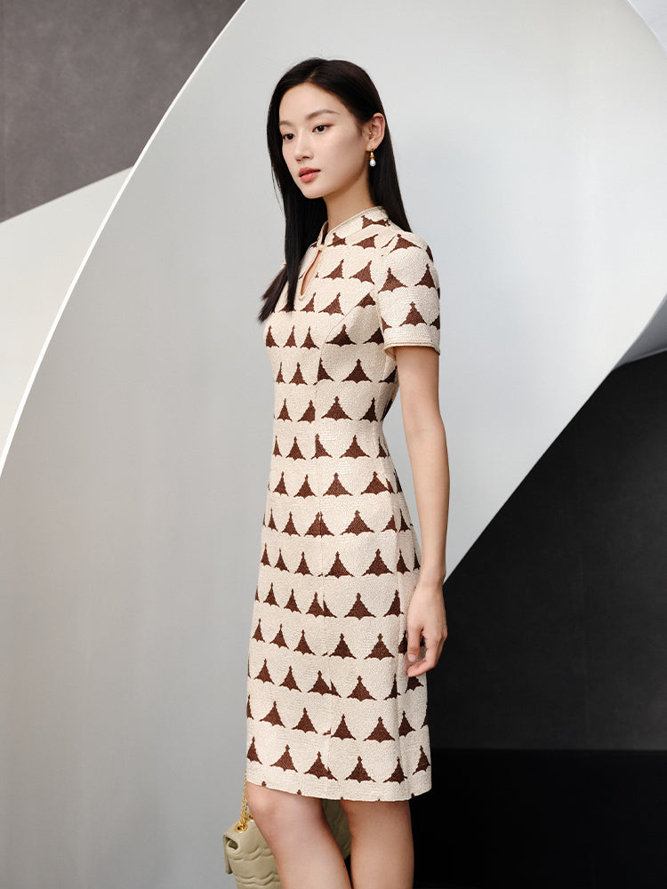 YAYING New Chinese-style Mandarin Collar Dress