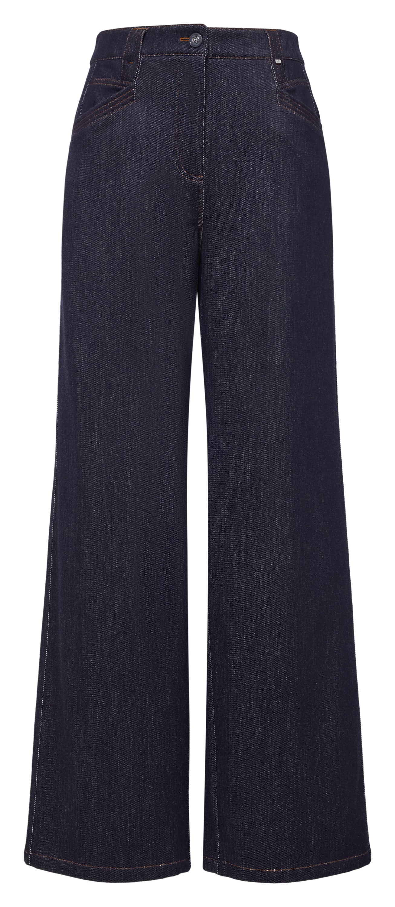 YAYING Cashmere Denim Straight-Leg Pants