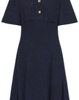 YAYING Navy Boucle Dress