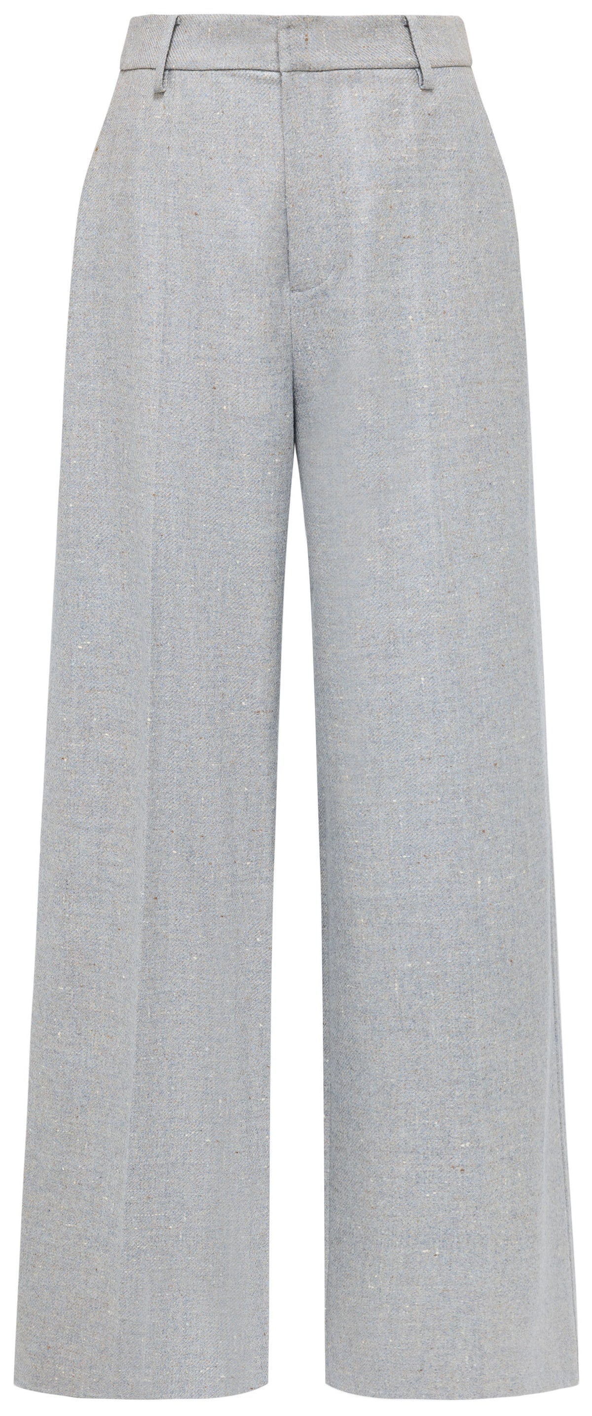 EP YAYING Blue Label Silk-Wool Wide-Leg Pants