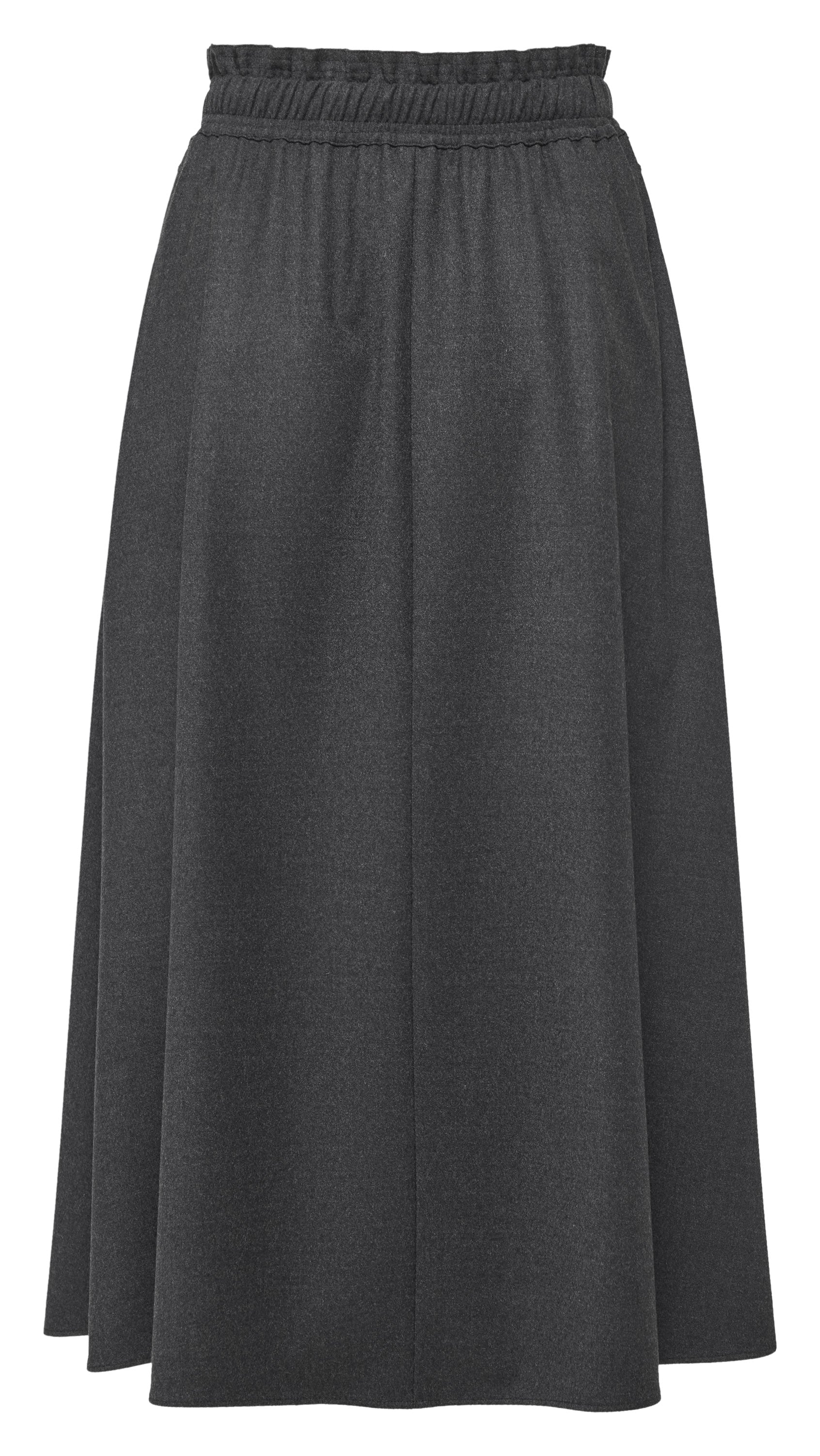 YAYING Wool Cashmere Drawstring A-Line Skirt