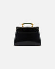 YAYING Peony Bamboo-Handle Structured Mini Top Handle Bag