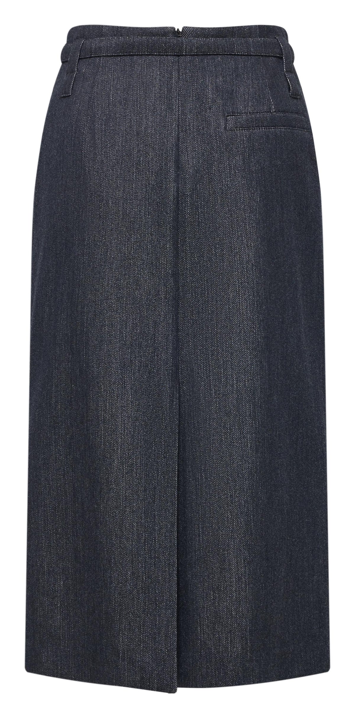 YAYING Wool High-Waist Straight-Cut Mid-Length Skirt