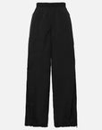 EP YAYING Technical Brushed Nylon Straight-Leg Wide-Leg Pants