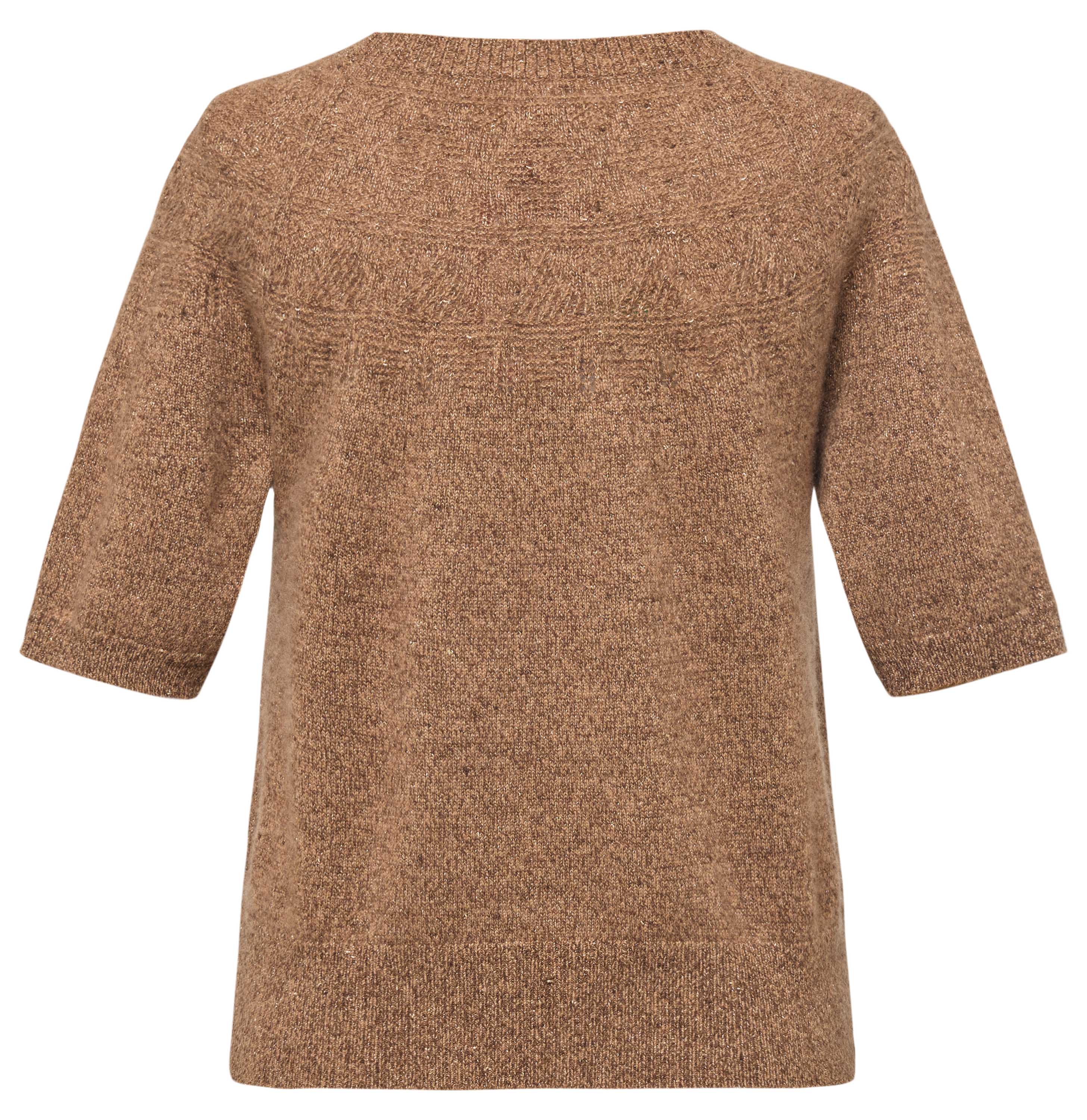 YAYING Cashmere Short-Sleeve Knit Top