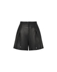 EP YAYING Minimalist Commuter Leather Shorts
