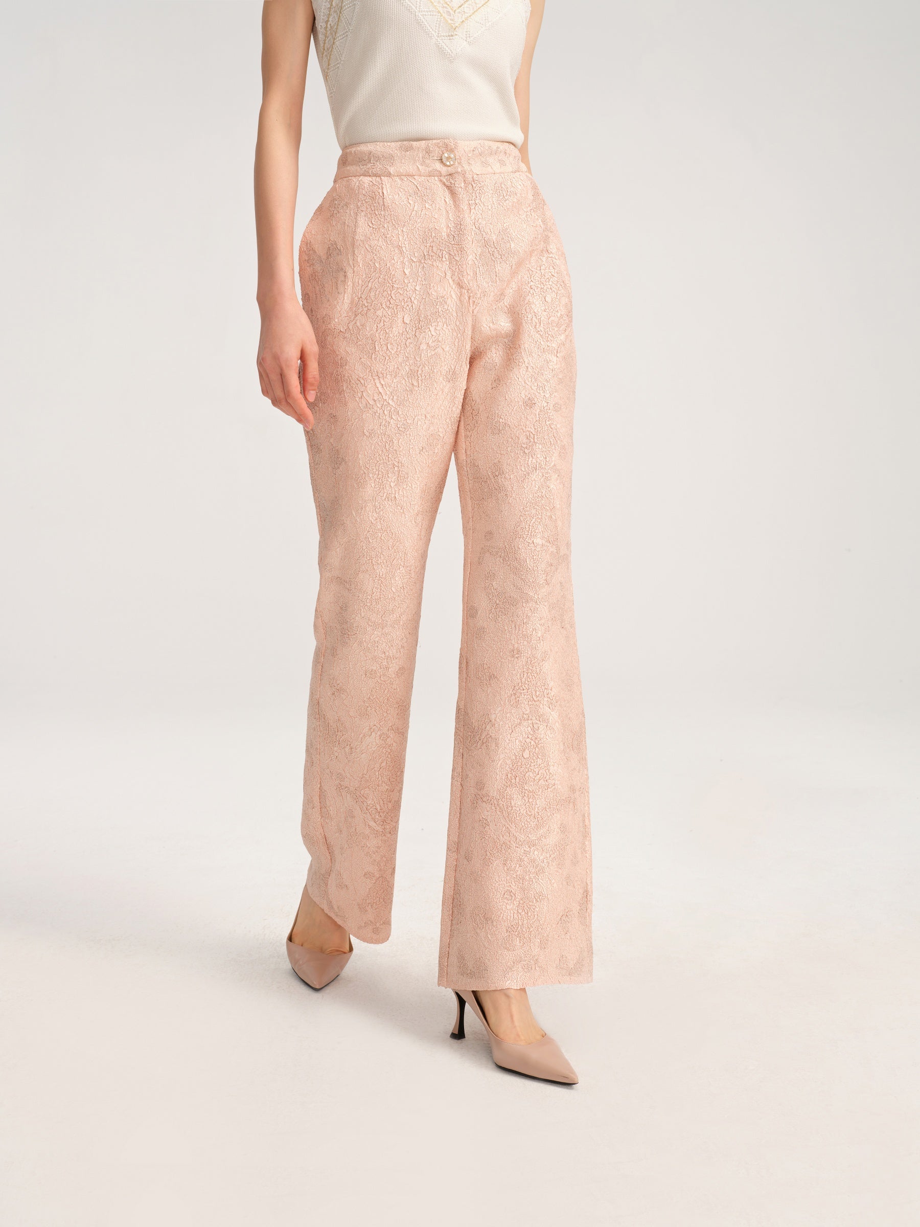YAYING Beige Straight Leg Pants