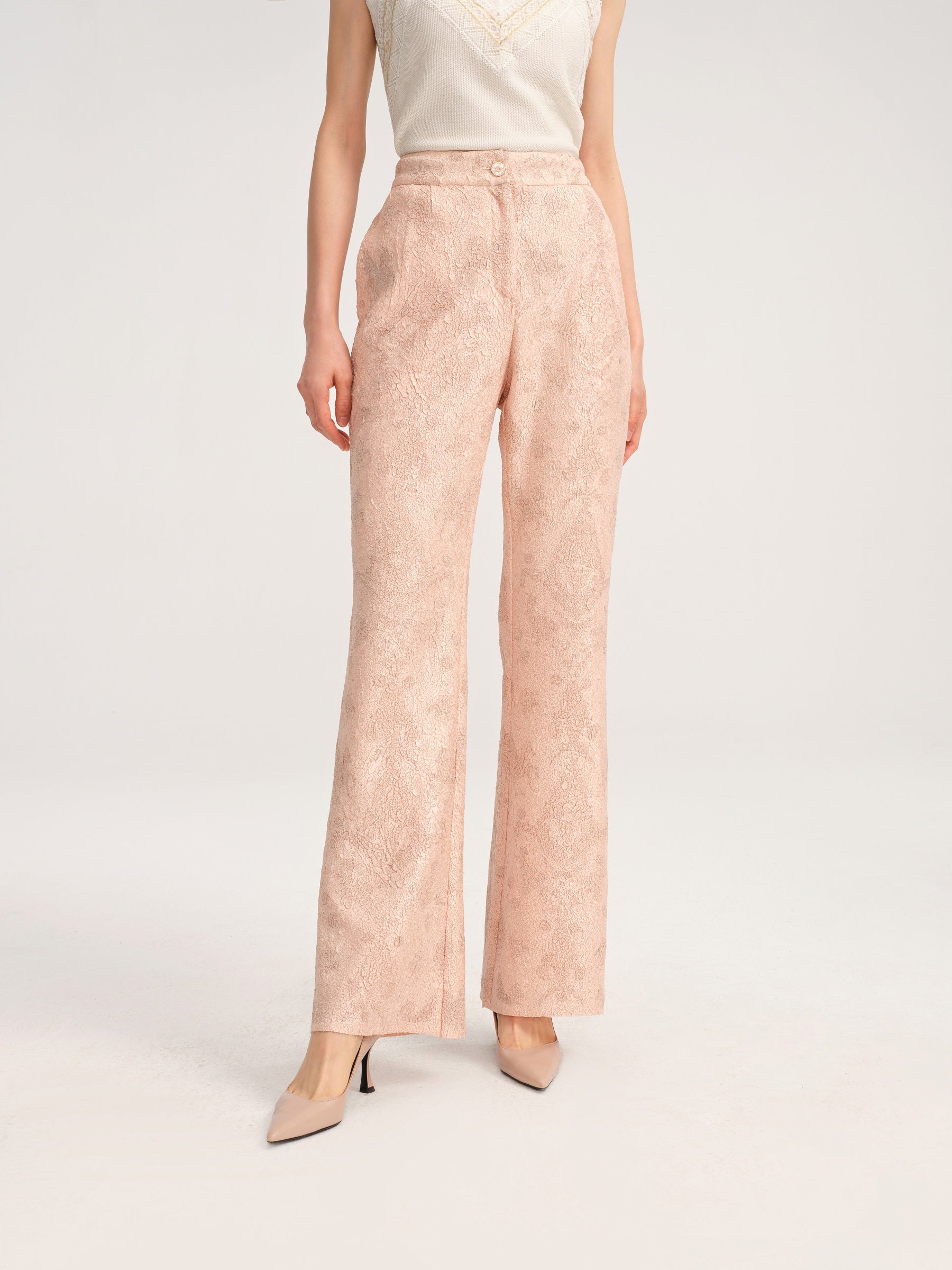 YAYING Beige Straight Leg Pants