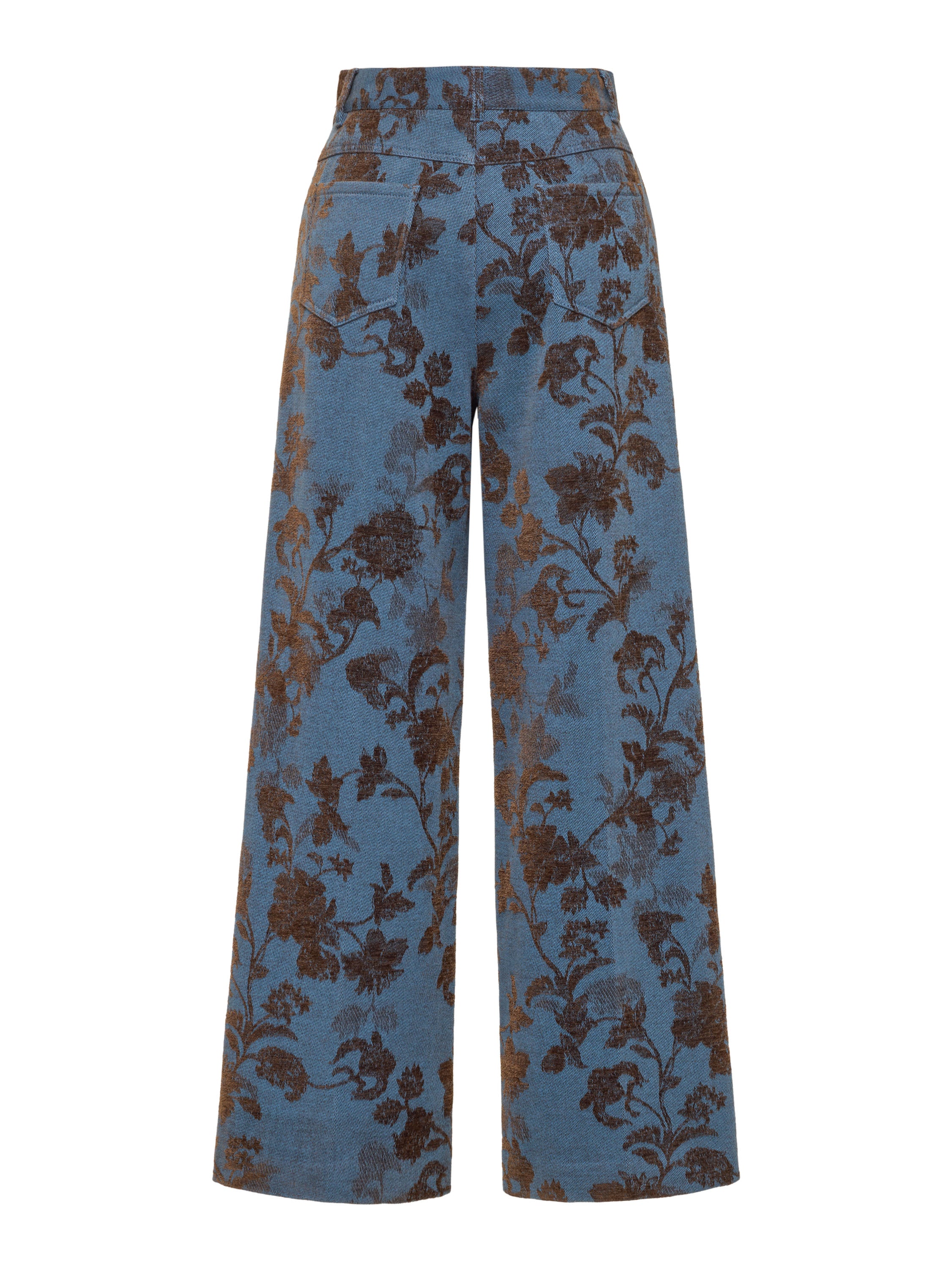 EP YAYING Chenille Jacquard Straight-Leg Pants